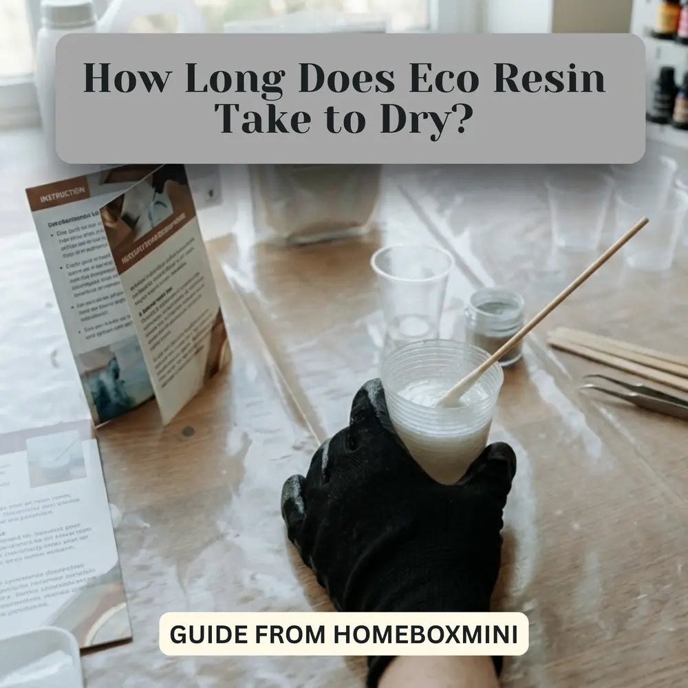 How long does eco resin take to dry- blog poster homeboxmini | Cast it 
